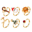 Six Set Christmas Ring Set