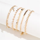 Set of Five Gold Anklets