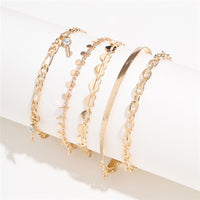 Set of Five Gold Anklets