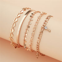 Set of Five Gold Anklets