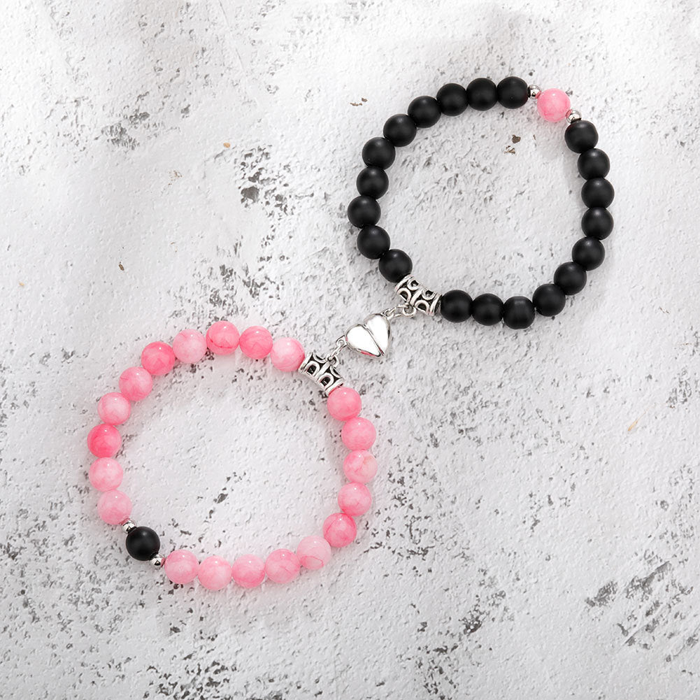 Couple's Magnetic Hearts Bracelet