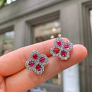 Ruby Clover Bracelet