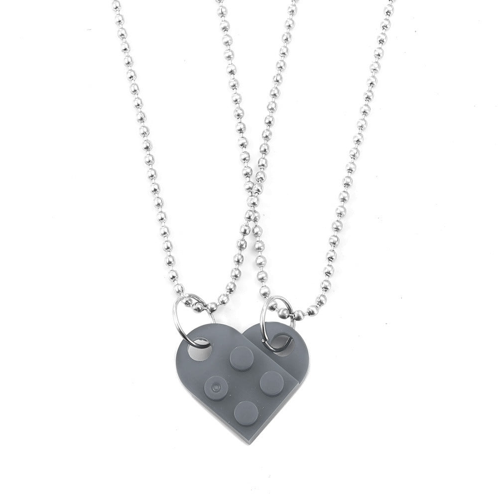 Brick-A-Part Heart Necklaces