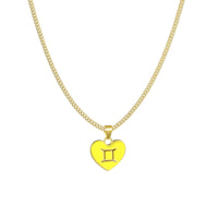 Astrology Sign Heart Necklace