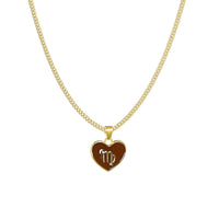 Astrology Sign Heart Necklace
