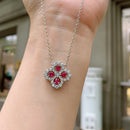 Ruby Clover Bracelet